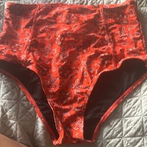 High waisted bathing suit bottom